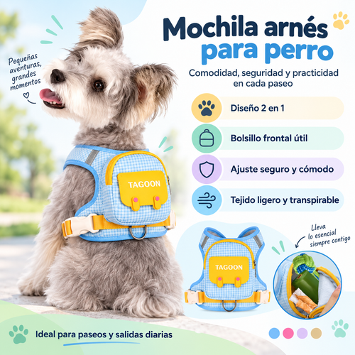 Dog Backpack Harness with Pocket