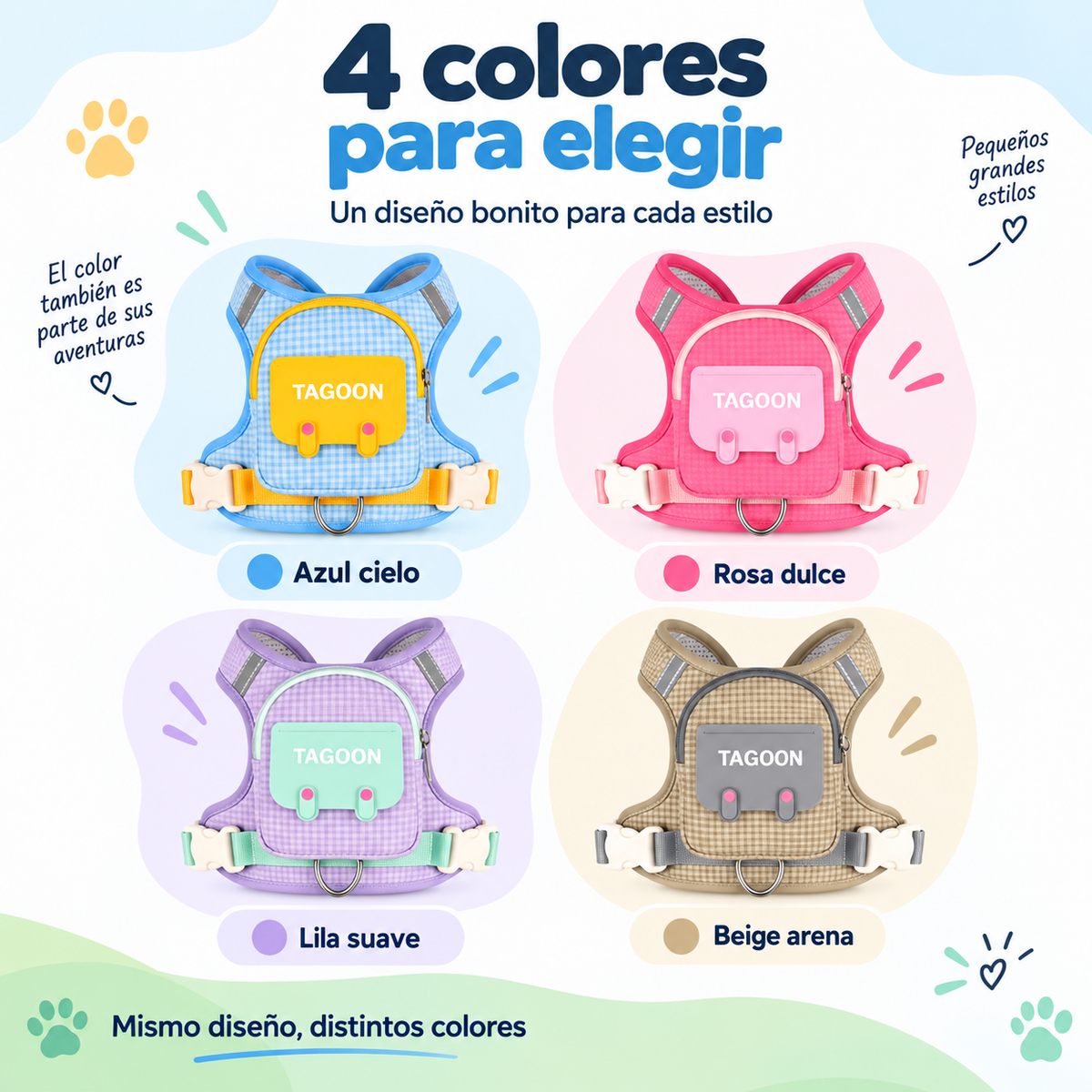 Dog Backpack Harness with Pocket