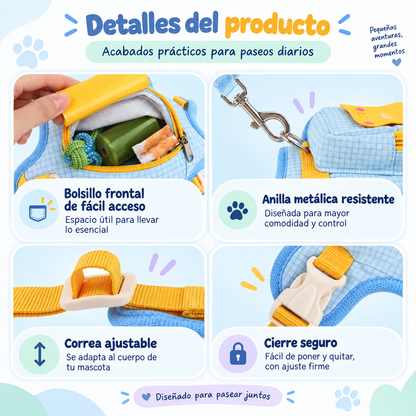 Dog Backpack Harness with Pocket