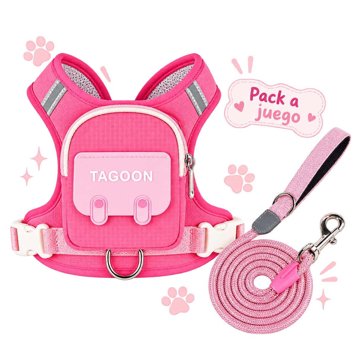 Dog Backpack Harness with Pocket